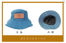 牛仔布烙印皮标渔夫帽